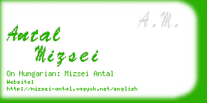 antal mizsei business card